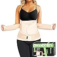 3 in 1 Postpartum Belly Band Wrap Support Recovery Girdles Abdominer Binder Post Surgery Belly&Waist&Pelvis Support Belt & Back Brace(Beige, Small/Medium)