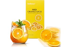 AMILUTUO Dried Orange Slices, 150g/5.29OZ Dehydrated Orange Slices, Dehydrated Fruit, Dry Orange Slices for Cocktails, Desserts, Cakes, Wreaths