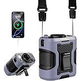 KIMMOO 5 in 1 Portable Waist Fan, 100 Speeds Powerful 13500RPM, Hands-Free Neck Fan with up to 24H Cooling, Rechargeable Personal Wearable Belt Body Shirt Fan for Camping Outdoor Jobsite, Grey