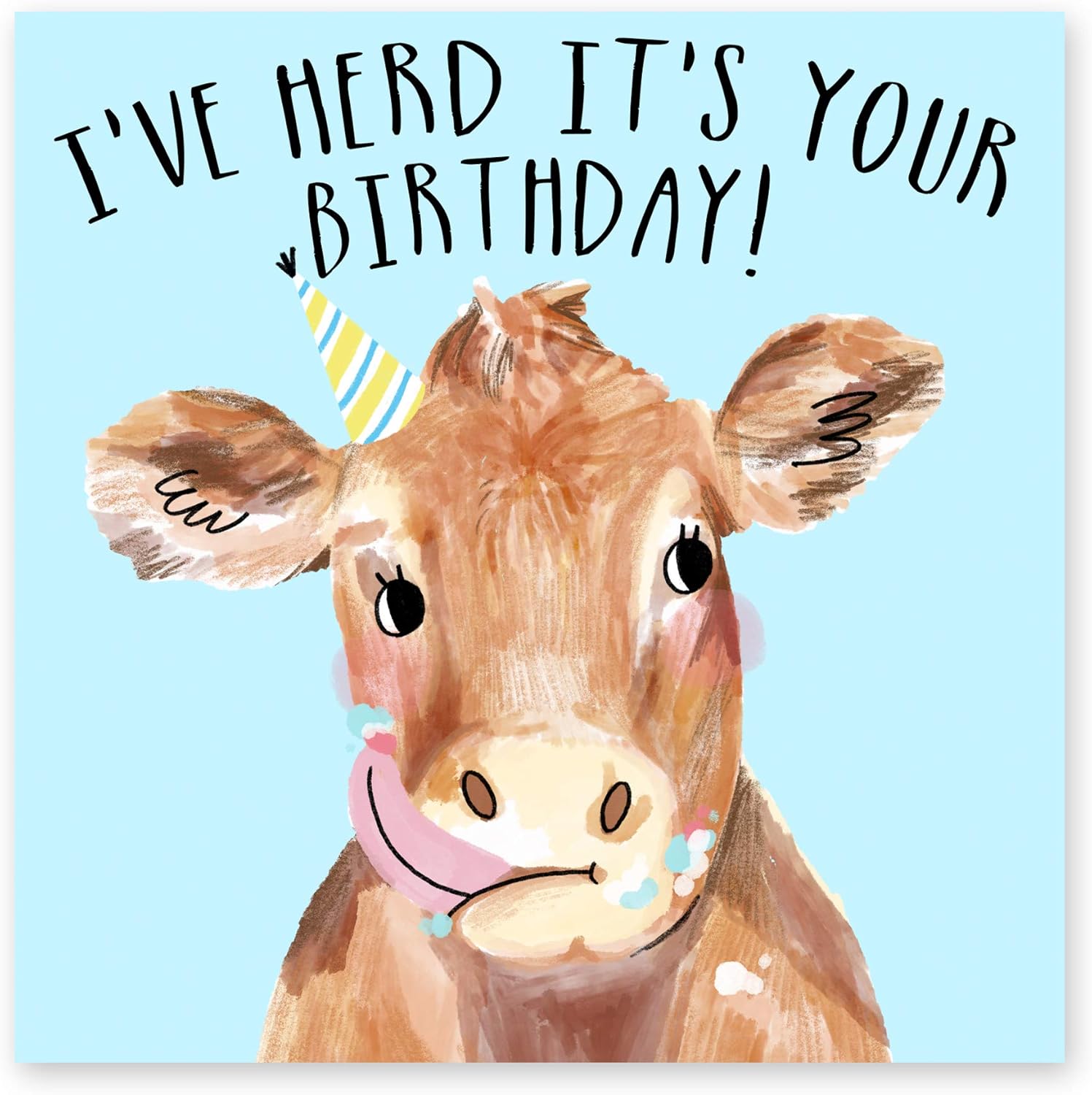 Central 23, Birthday Card for Her, 'Herd It's Your Birthday', Animal Happy Birthday for Him, Funny Cow Pun - Image 3
