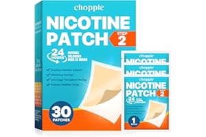 Choppie Nicotine Patch Step 2（30 Patches), 14 mg Patches Delivered Over 24 Hours, Companion for Quitting, Progressively Diminishing Smoking Urges, Enhancing The Likelihood of Quitting Smoking