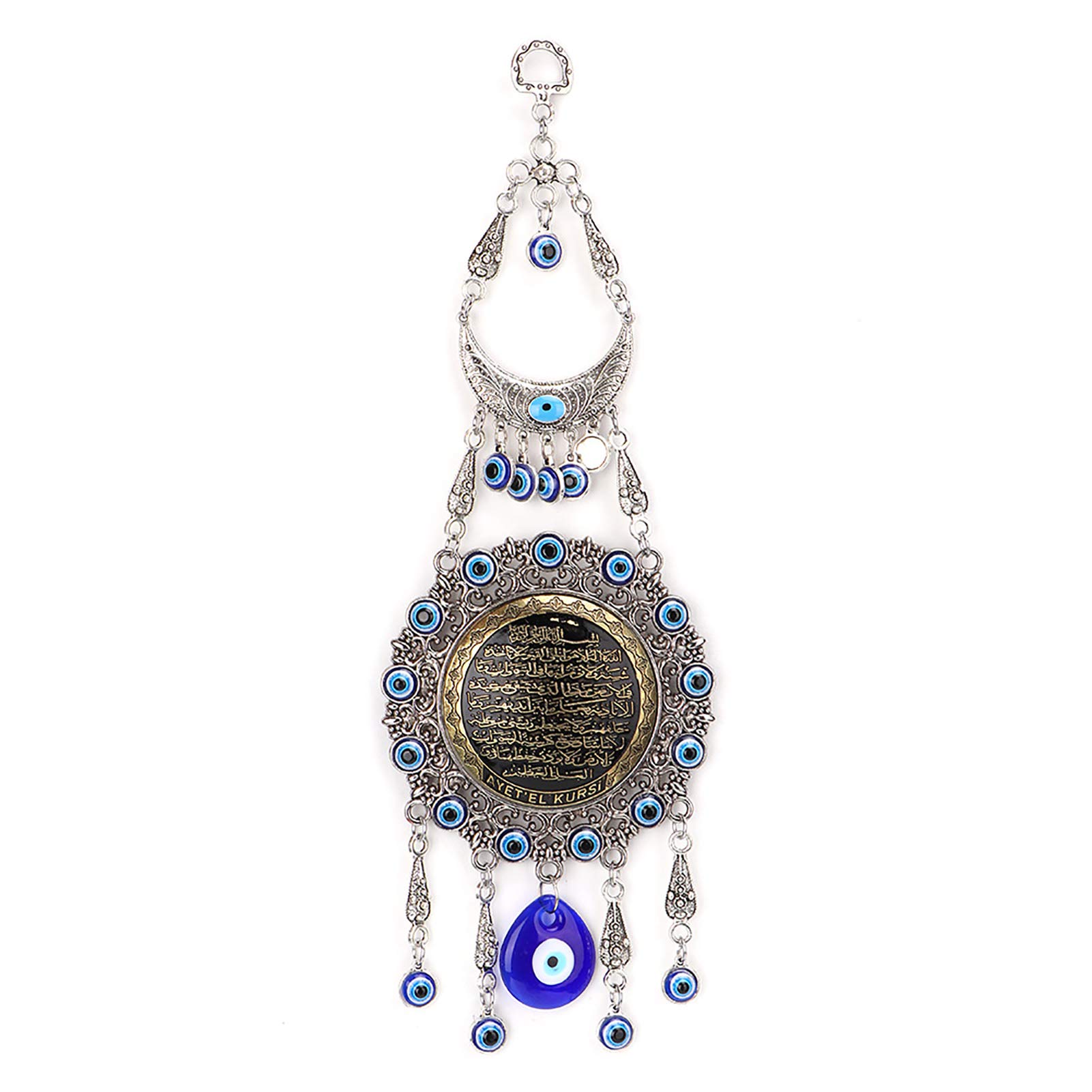 Hamsa Wall Decor Turkish Blue Evil Eye Ornament Amulet Delicate Blue Glass Pendant Home Lucky Protection Wall Hanging Decor Crafts