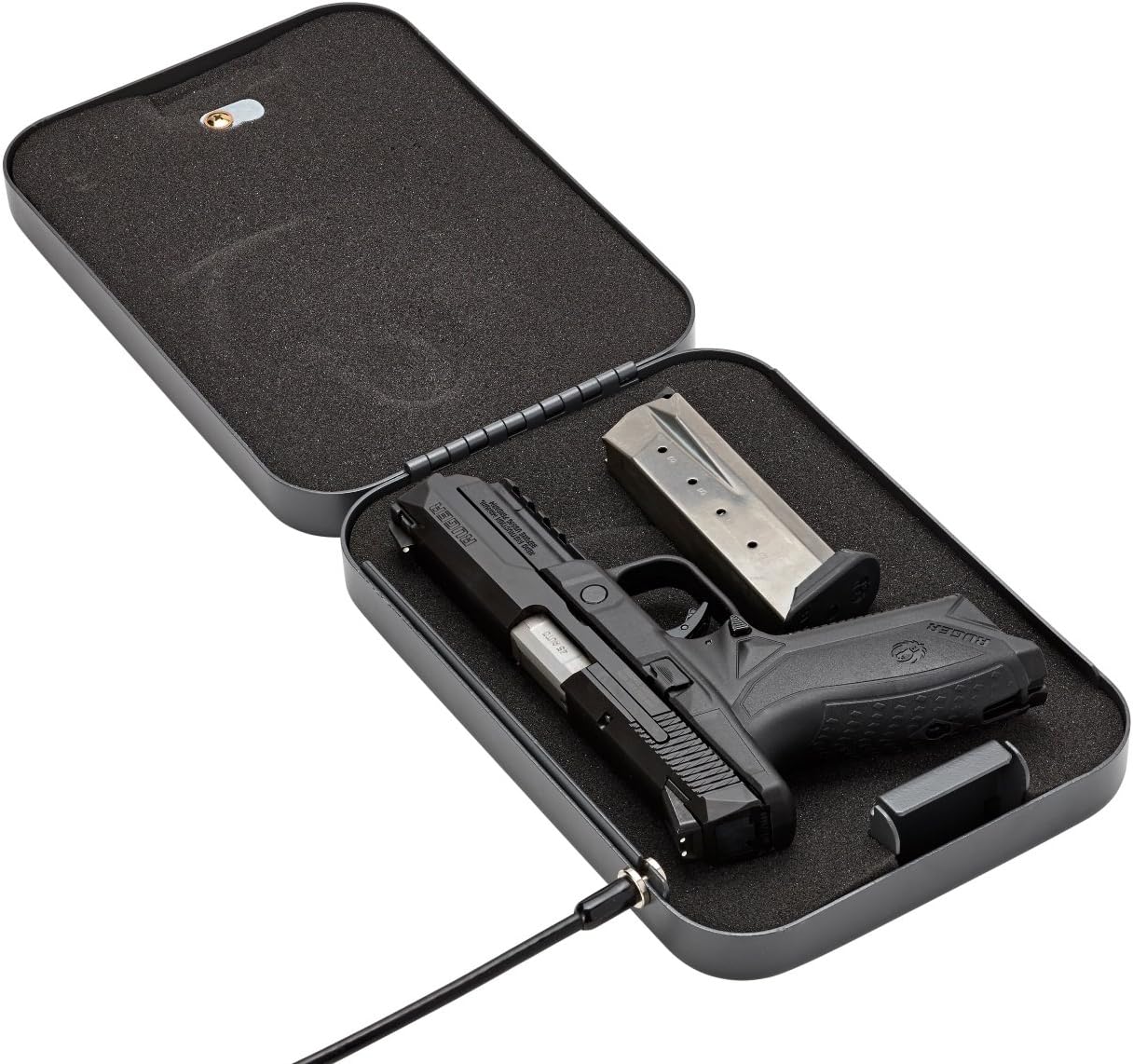 SnapSafe Keyed Lock Box, Large 75200, Portable Steel Handgun Safe & Case, TSA & CA DOJ Approved, Measures 9.5” x 6.5” x 1.75 : Sports & Outdoors