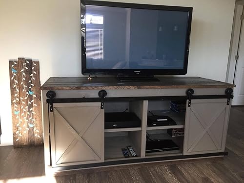 Amazon Com Barn Door Tv Cabinet Barn Door Tv Console Handmade