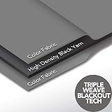Deconovo Grey Star Printed Blackout Curtains 2 Panels 140x240 cm Thermal view 6