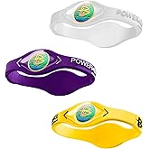 Power Balance the Original Genuine Performance Wristband, Silicone rubber Wristbands Bracelets sports bracelet wristband for men women, power 3 pack bangles, safe Waterproof Lightweight durable, size of M+M+L(M 19.0CM/L 20.5CM)