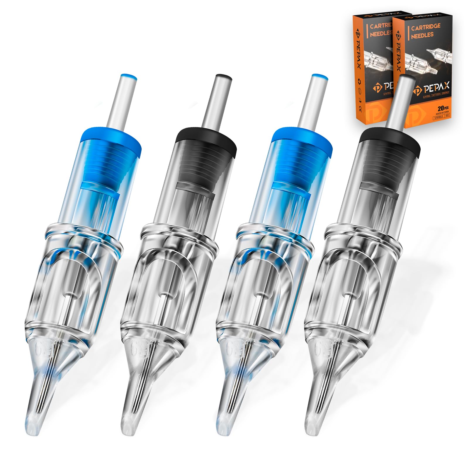 Cartridges RLRS - PEPAX 40Pcs Cartridge 1003RL 1005RL 1207RS 1209RS Round Liner Shader