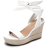 DREAM PAIRS Womens Open Toe Espadrilles Wedges Tie Lace Up Cute Ankle Strap Platform Sandals Dressy Shoes