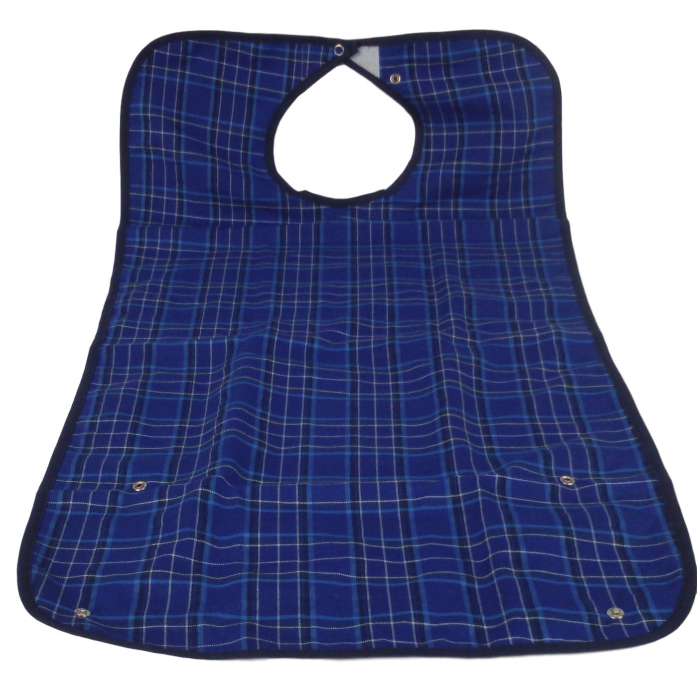 Homecraft Everyday Bib, Waterproof Adult Bib, Clothing Protector from Spills and Stains, Mealtime Bib Protector, Dinning Aid Apron, Washable, Large, Blue, (Eligible for VAT relief in the UK)