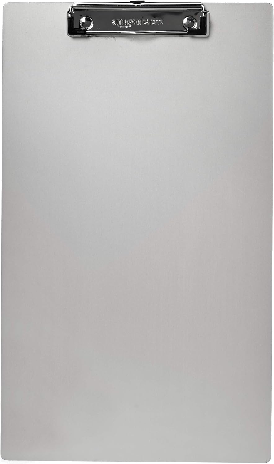 AmazonBasics Aluminum Office Clipboard, Legal Size, Pack of 2