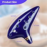 Ohuhu Zelda Ocarina 12-Hole Alto C with Song Book Display Stand Bag view 6