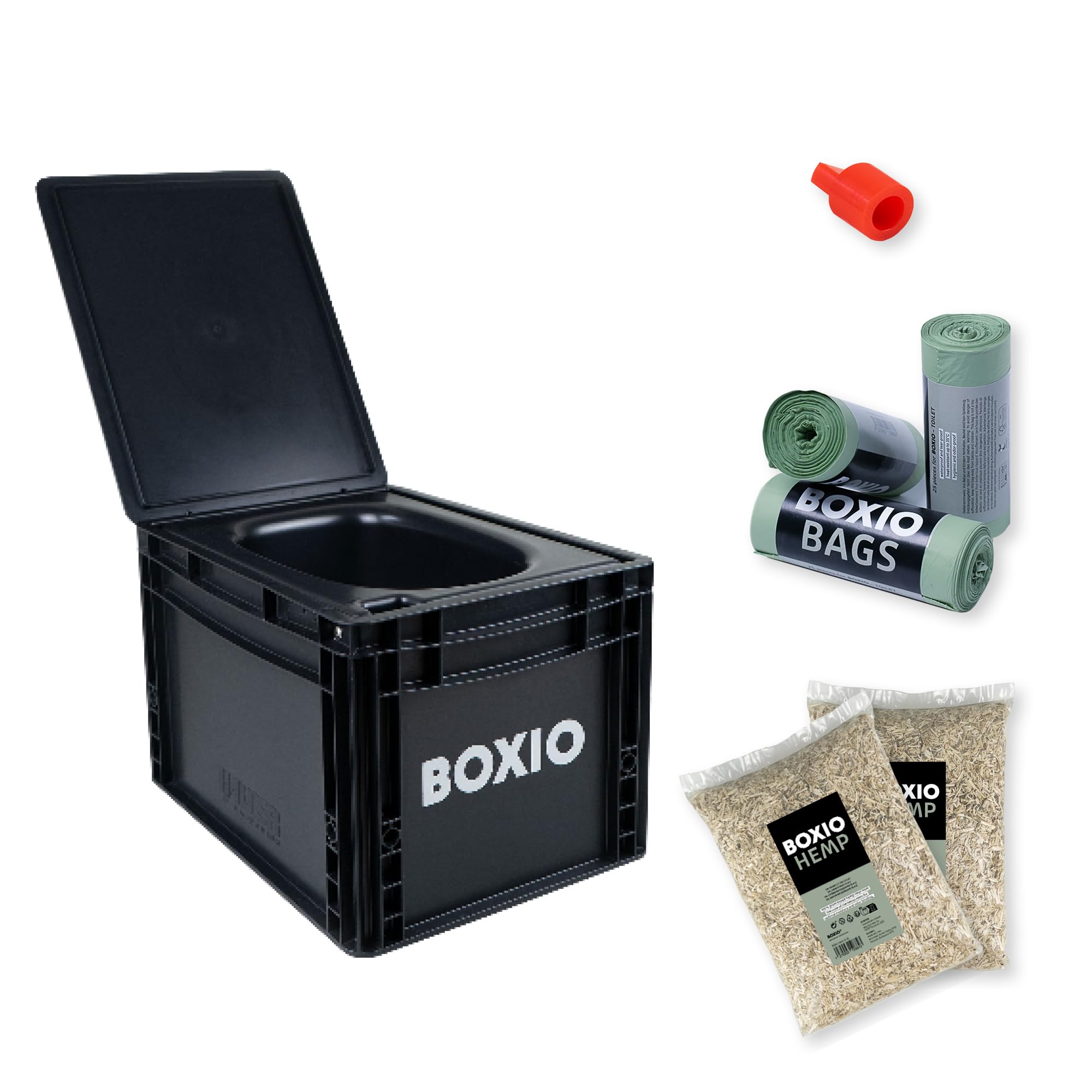 Photo 1 of BOXIO TOILET PLUS: Starter-Set - Portable solution for car trips, boats, hunting or outdoor adventures. Europe's most-selling composting toilet. Compact size: 15.75" x 11.8" x 11"