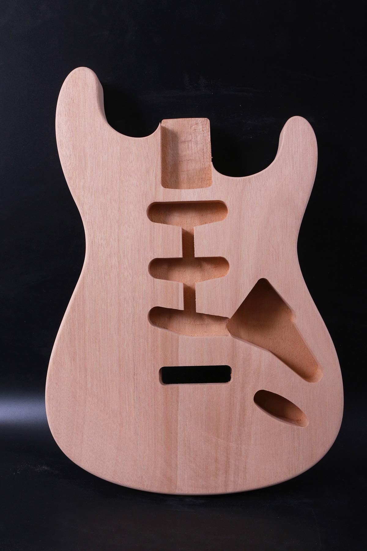 Yinfente Natural Mahogany Electric Guitar Body DIY Strat Style SSS Unfinished