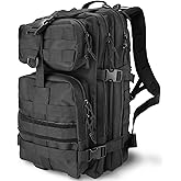 ProCase Military Tactical Backpack, 35L Large Capacity Rucksacks 2 Day Army Assault Pack Go Bag for Hunting, Trekking, Camping and Other Outdoor Activities -Black