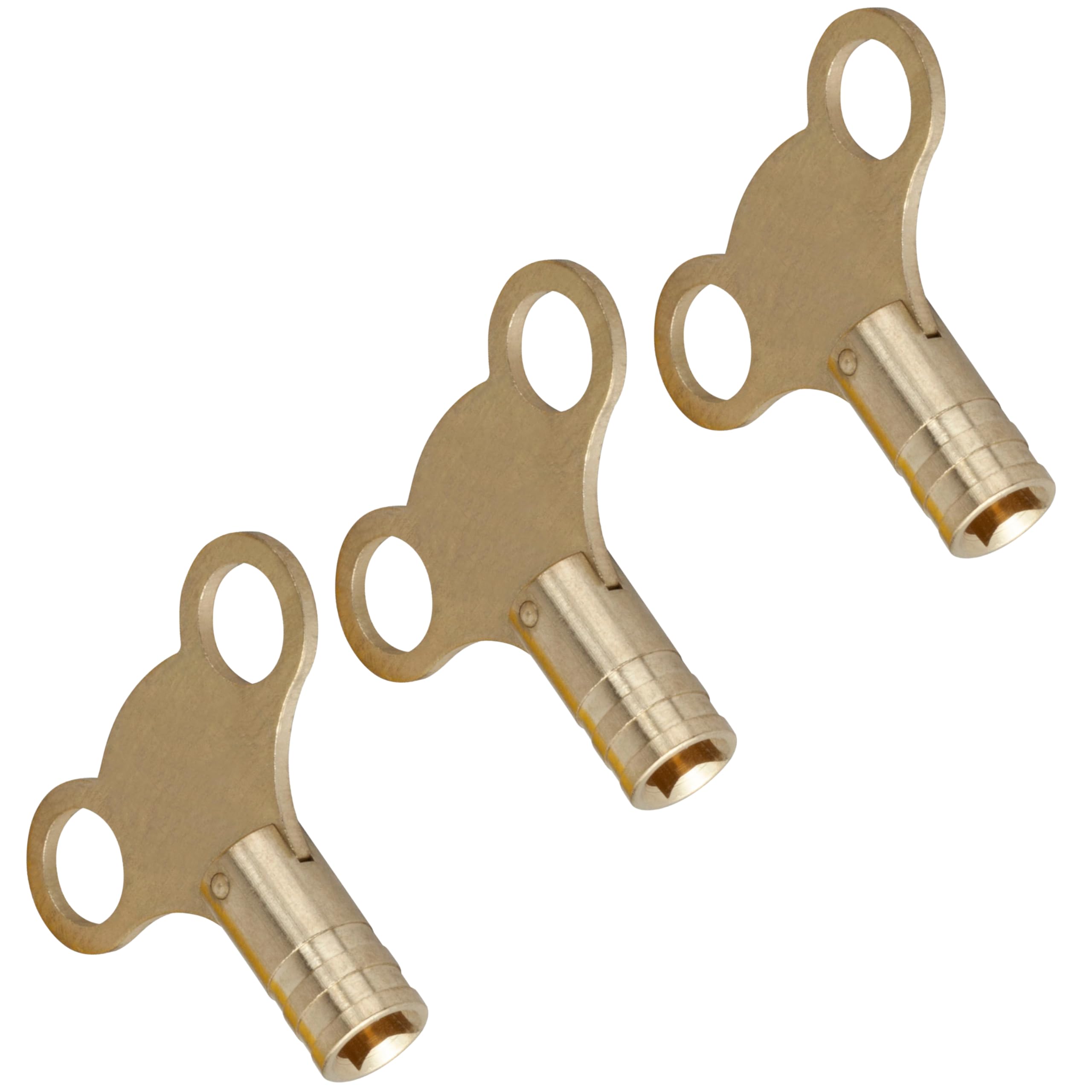 GTSE Pack of 3 Brass Radiator Key, Radiator Bleed Key, Radiator Bleed Valve Key, Clock Type Radiator Key, for Bleeding and Air Vent, Key to Bleed Radiator UK