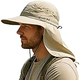 TOP-EX Cooling Sun Hat with Neck Flap – UPF 50+ Wide Brim Breathable Hat for Hiking, Fishing & Big Heads