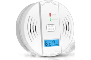 JYSONGHU Carbon Monoxide Detectors, CO Detector Battery Powered, Carbon Monoxide Alarm with Sensitive CO Sensor,CO Alarm with Digital Display & Sound Warning for Home，Kitchen，Warehouse