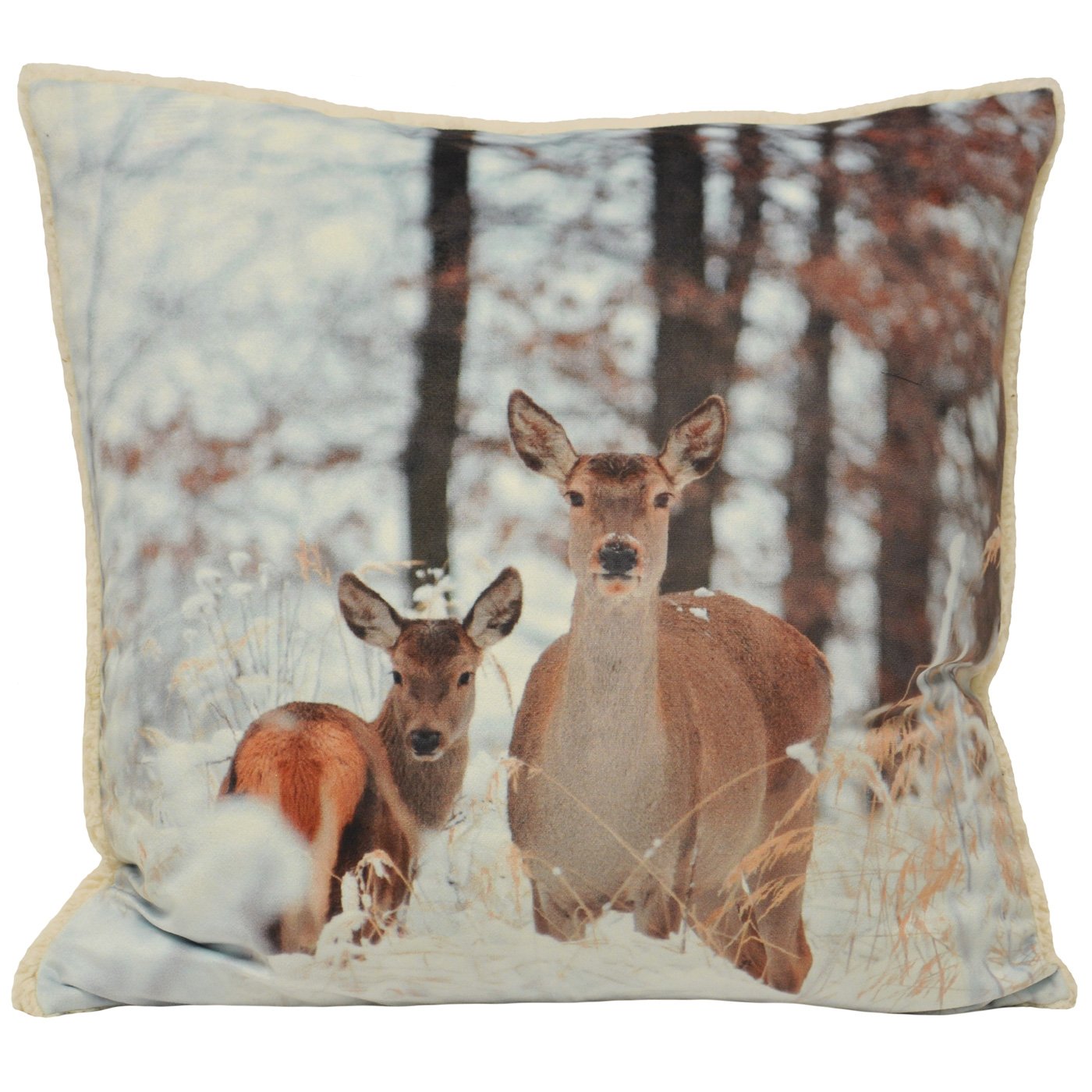 Riva Paoletti "Mother and Fawn" Cushion Covers, Cream, 50 x 50 cm