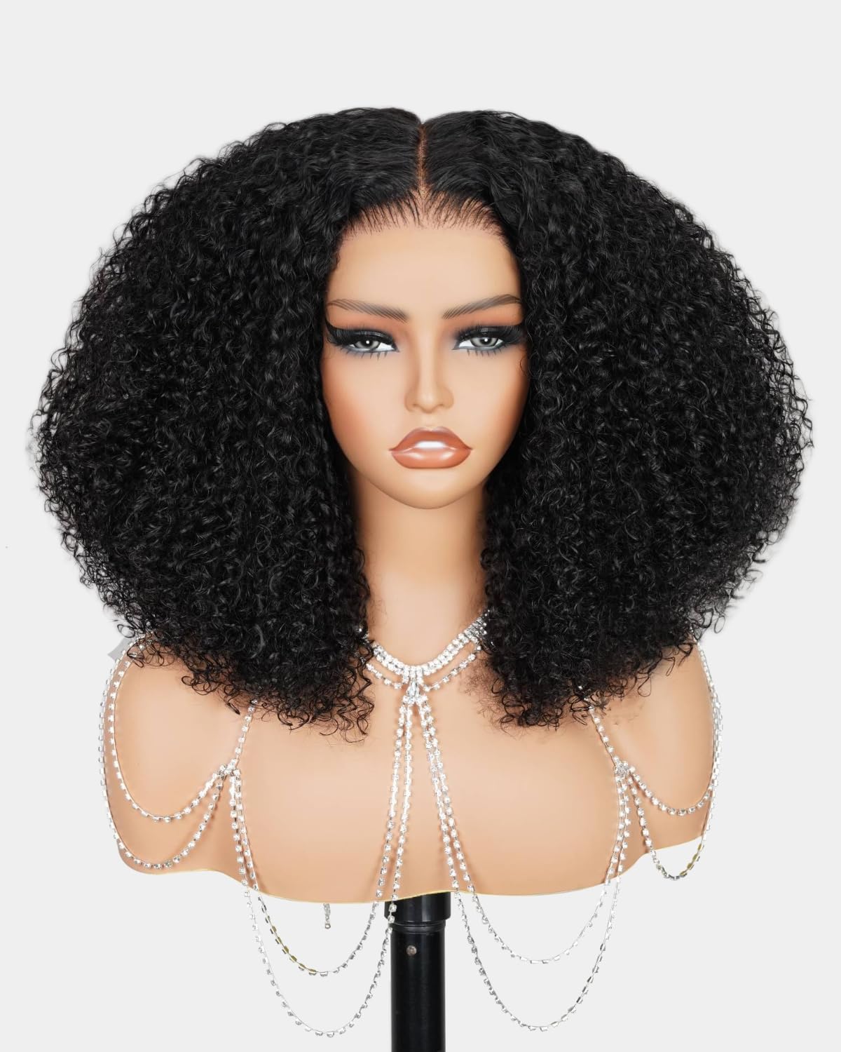 MEGALOOK 220% Special Curly Wave Wigs Salon-Quality Ready to Go Glueless Wigs Human Hair 6×6 Pre Cut HD Lace Front Wig Human Hair Real Pre plucked Bleached Tiny Knots Wig 16 Inch