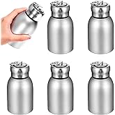 5 Pcs 10 oz Mini Stainless Steel Water Bottle Portable Drink Water Bottle Slim Insulated Thermal Design Small Vacuum Hot and Cold Water Bottle for Travel, Camping, and Sports