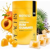 Peach8 BBL Booty Gummies for Womens Hip Butt &amp; Curves 2x Billion Probiotics | Sugar-free vegan formula with black maca, motherwort, saw palmetto &amp; sea kelp 4x herbal supplements, 8x Vitamins gummies 60ct