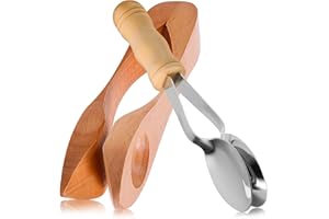 Gadpiparty 2 Pcs Musical Spoons Wooden Folk Spoons Instrument Percussion Instrument Heritage Musical Spoons Musical Spoons Folk Music Spoons for Adults Kids Party Favors