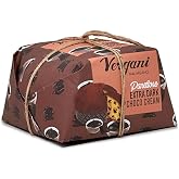 Vergani Extra Dark Chocolate Panettone, Pack of 1 - Traditional Italian Holiday Cake with Rich Chocolate Filling, Premium Gift-Boxed Dessert - 750g (1.65 lb) x1