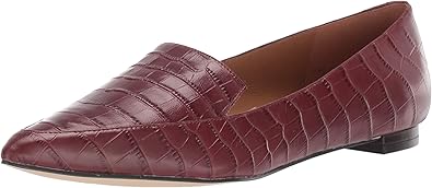 dark red loafers womens