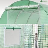VOUNOT Polytunnel Greenhouse 4x3x2m 12m² Steel Frame Walk In view 6