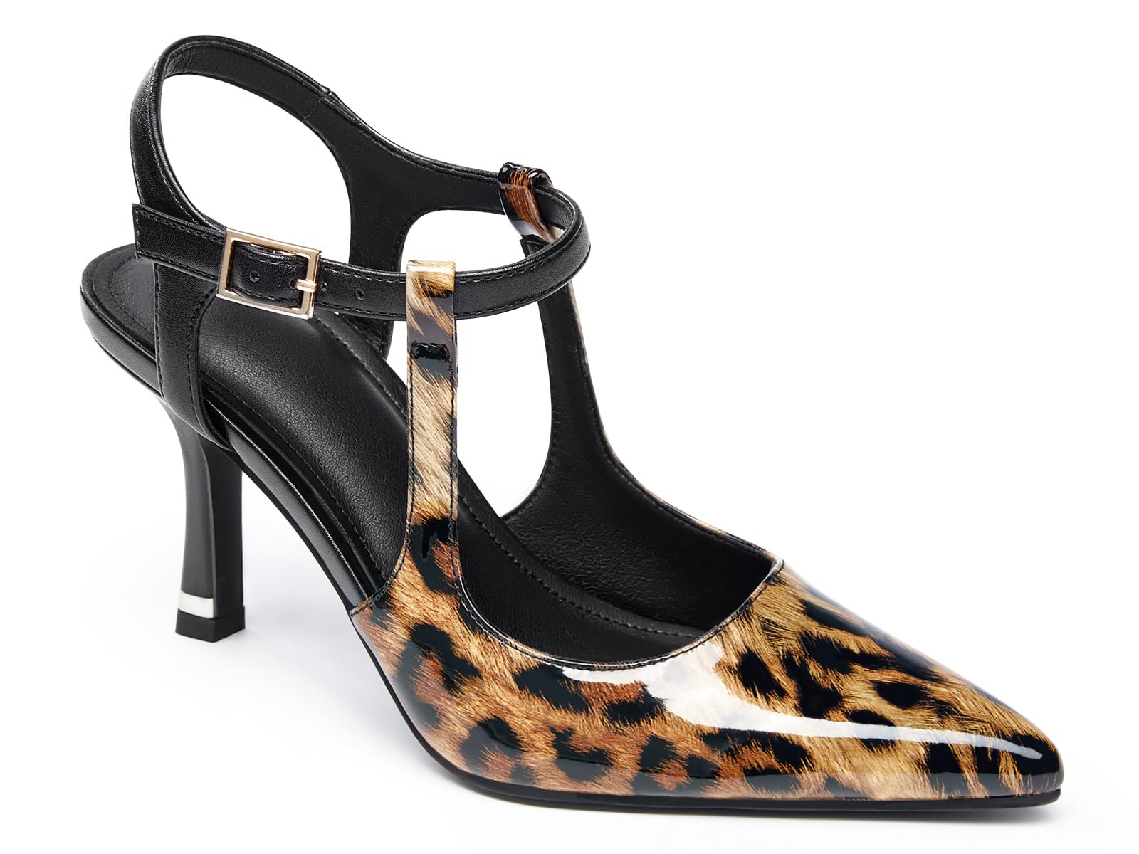 Coutgo Womens High Heels Closed Toe Stiletto Mary