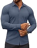 COOFANDY Men's Button Up Shirts Long Sleeve Slim