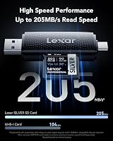 Lexar Professional SILVER 64GB SD Card 2-Pack UHS-I U3 V30 205MB/s Read 90MB/s view 2