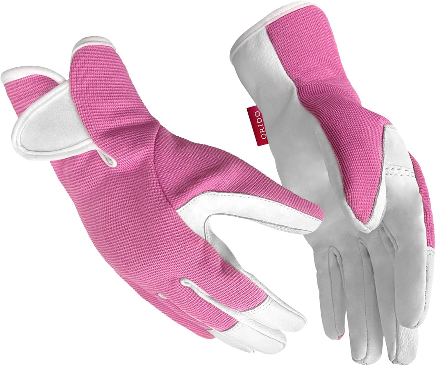 Gardening Gloves for Women - Leather Working Gloves for Womens Work Glove for Yard Gardening Weeding Digging and Pruning