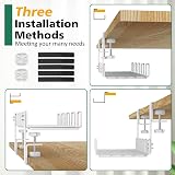 REFLYING No Drill Under Desk Cable Management Tray, Sturdy Metal Wire Organizer view 7