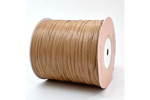 ISPIE Raffia Yarn for Crochet, NOT Paper Genuine Rayon Raffia 1/4'' (Wood)