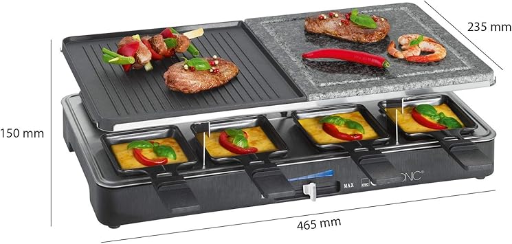 Grills Griddles Kitchen Dining Bar Luxus Raclette Grill Ofen Tischgrill Elektrogrill Barbecue 600 Watt Home Garden