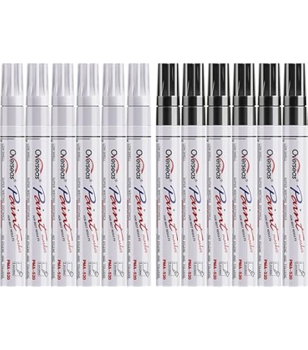 Amazon.com: Overseas 12 White Paint Pens Permanent Markers, Oil