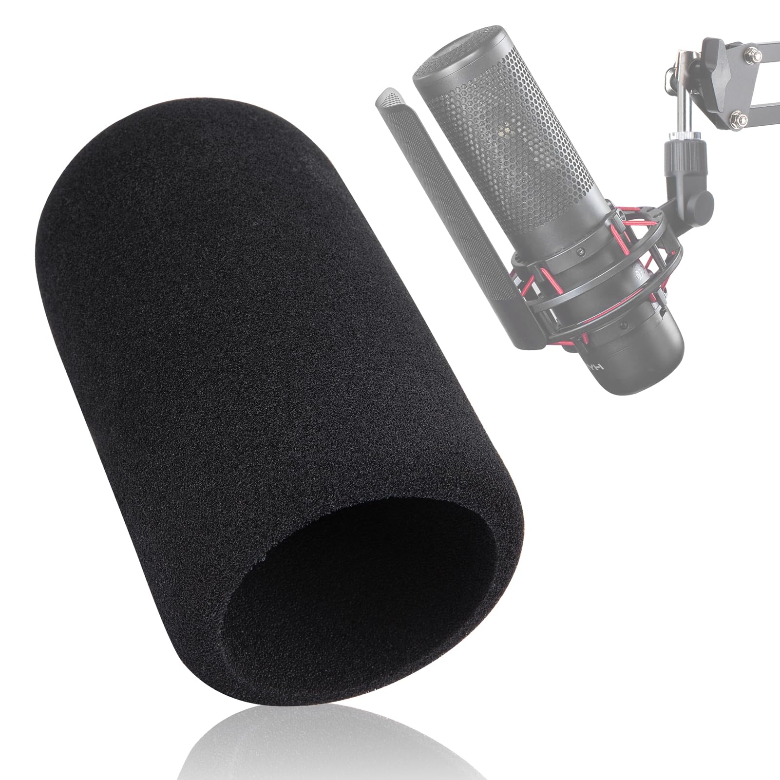 YOUSHARES Mic Cover Foam for HyperX ProCast Condenser Mic - ProCast Microphone Pop Filter Mic Windscreen for Streaming, Podcast, and Recording to Blocks Out Plosives