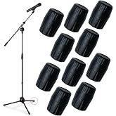 10 PCS Microphone Guitar Stand Foot Protector Rubber Stand Cap Foot Pad Buffer with Quick Slip-on Installation