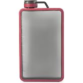 GSI Outdoors Boulder Flask, Shatter-Resistant, Leakproof Hip Flask with Clear Body &amp; Silicone Grip, BPA-Free Bottle for Hiking, Camping &amp; Travel