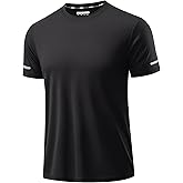 MAGCOMSEN Mens Workout Shirts Dry Fit Sun Protection Athletic Short Sleeve Shirt UPF 50+ Gym Running Swim Rash Guard Top