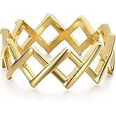 BLOSSOM & HUE Wide Woven Ring | 18kt Gold Over Sterling Crisscross Ring X Band