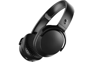 Skullcandy Riff Wireless 2 On-Ear Bluetooth Headphones, Up to 34 Hrs Battery, Foldable Lightweight Design, Convenient for Travel with Included 3.5mm AUX Cable, Microphone for iPhone Android - Black