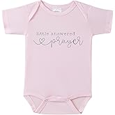 BIBIBLISSBABY Pregnancy Announcement for Grandparents Gift,Little Answered Prayer Pregnancy Announcement Outfit,Baby Announce
