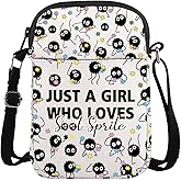 ENSIANTH kawaii Soot Bag Spirte Crossbody Bag Anime Merch Black Soots Gift Dust Sprites Anime Lover -Soot Balls Sprites Gift (Soot CB)