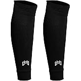 MediCaptain Pre Cut Soccer Sock Sleeves, Companion for Soccer Grip Socks, Securely Holds Shin Guards, Compression Leg Warmer