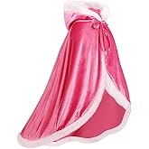 visofayo Girls Dress Up Hodded Cape Toddler Costume for Princess Cloaks