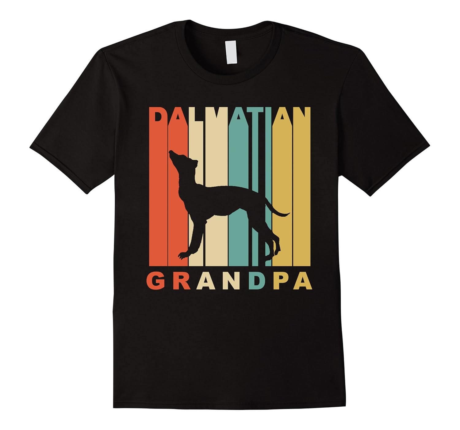 Men’s Retro Style Dalmatian Grandpa Dog Grandparent TShirtArt