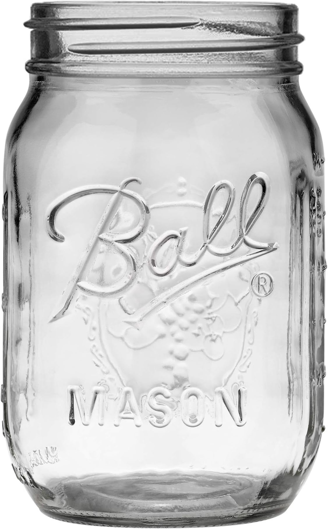 Jarden Ball Pint Mason Jar, Regular Mouth, 16-Ounces (1 Count)