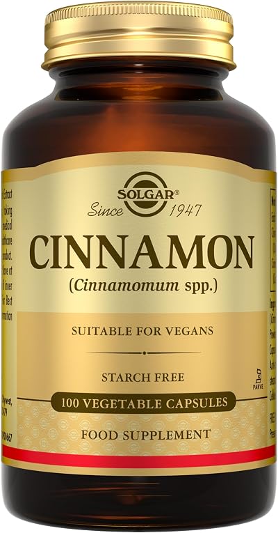 Solgar Cinnamon Vegetable Caps 100 Vegan Kosher Gluten-Free